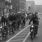 brommerprotest Amsterdam tegen bromfietsbelasting.